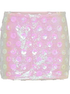 Wild Joy Sequin Mini Skirt Baby Pink